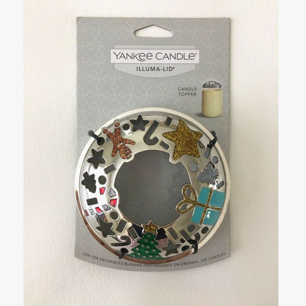 Yankee Candle Illuma-Lid Christmas Holiday Candle Topper Reindeer Gift Star NEW